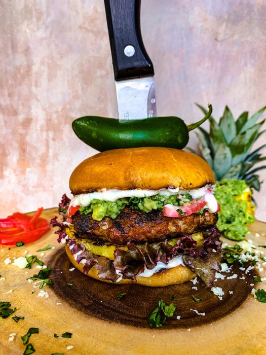 Spice Up Your Grill Game with Mi Vida's Guajillo Burger