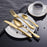 Gold Tableware Set Stainless Steel Cutlery Set 4 Gold Knife Cutlery Cutlery Gold Silver Knife Dinner Package European Style