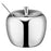 Realand 18/8 Stainless Steel Apple Sugar Bowl Seasoning Jar Condiment Pot Spice Container Canister Cruet with Lid and Spoon