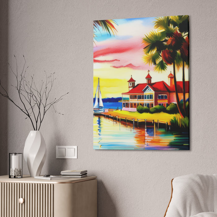 Fairhope Grand Hotel Canvas Stretched, 1.5''