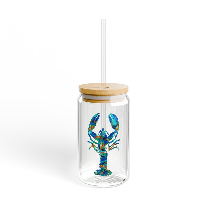 Blue Crawfish Sipper Glass, 16oz