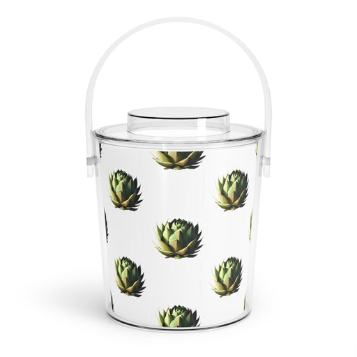 Artichoke Ice Bucket with Tongs