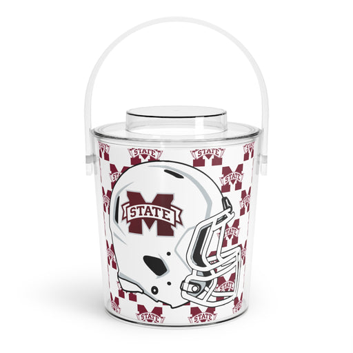 MS State Bulldogs Ice Bucket with Tongs