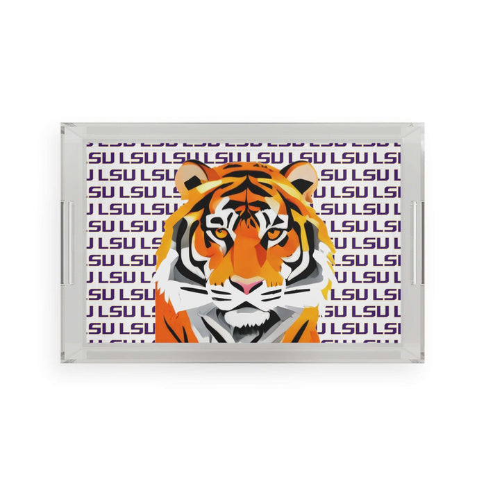 Mike The Tiger Acrylic Serving Tray Cajun Culinary Company