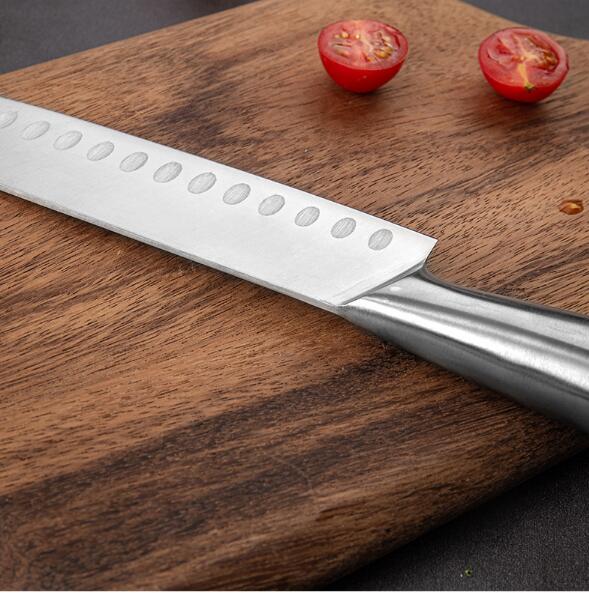 Hollow Handle Western Kitchen Knife 7 Inches Household Chef Knife Slicing Meat Cooking Japanese Knife Chef Knife