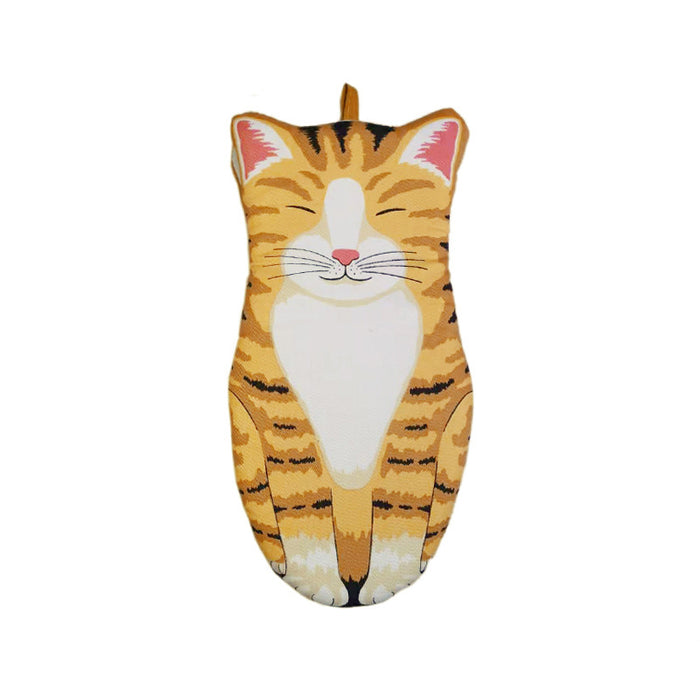 Pure Cotton Cute Cat Oven Gloves Cat Claw Insulation Gloves Baking Insulation Microwave Oven Heat Resistant Gloves