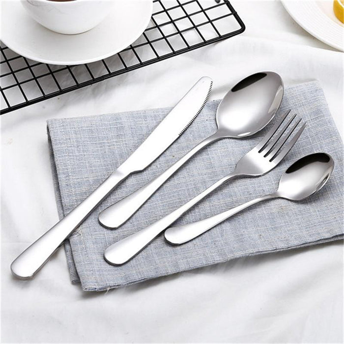 Gold Tableware Set Stainless Steel Cutlery Set 4 Gold Knife Cutlery Cutlery Gold Silver Knife Dinner Package European Style