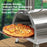 Pizza Oven Outdoor 12" Automatic Rotatable Pizza Ovens Portable Stainless Steel Wood Fired Pizza