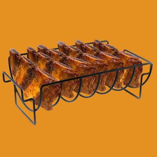 ONEUP Non-Stick Rib Shelf BBQ Stand Barbecue Roast Rack Stainless Steel Grilling BBQ Chicken Beef Ribs Rack Grilling baske