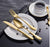 Gold Tableware Set Stainless Steel Cutlery Set 4 Gold Knife Cutlery Cutlery Gold Silver Knife Dinner Package European Style