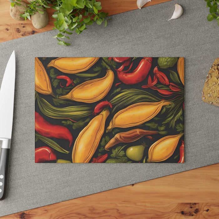 Mise En Place Glass Cutting Board - Cajun Culinary Co. Orginal Art Cajun Culinary Company