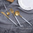 Luxury Dinnerware Set Stainless Steel Plating Gold Blue Black Knife Fork Tableware Cutlery White European Western Food Set 4pcs