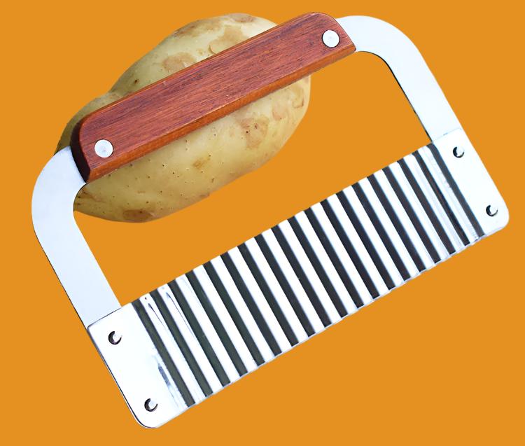 Kitchen Tools Stainless Steel Wave Knife Corrugated French Fries Cut Potato Shreds Multifunctional Vegetable Cutter