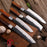 Kitchen Knife Set 4 Pcs High Performance Chef Knives Santoku Nakiri Kiritsuke Gyuto High Carbon Cooking Professional GRANDSHARP