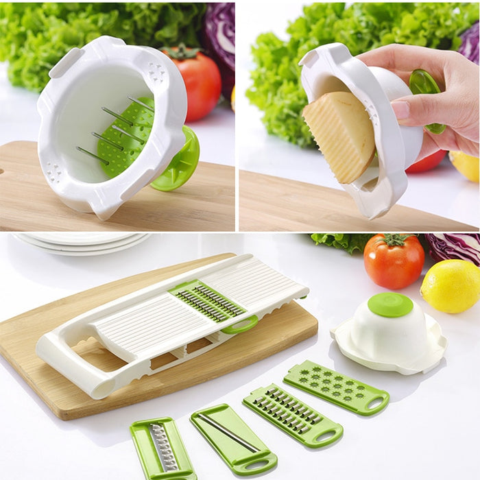 Mandoline Peeler Grater Vegetables Cutter tools with 5 Blade Carrot Grater Onion Vegetable Slicer Kitchen Accessories