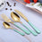 Multi-Colors Rainbow Cutlery Set Dinnerware Set Black Cutlery Kit Fork Knife Stainless Steel Silverware Home Tableware Set