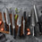 7PCS Kitchen Knives Set Damascus Chef Utility Bread Santoku Paring Knife Japanese VG10 Steel G10 Handle Meat Cutter