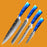 Kitchen Knife Set Exquisite blue resin handle Laser Damascus pattern Sharp Santoku Cleaver tools