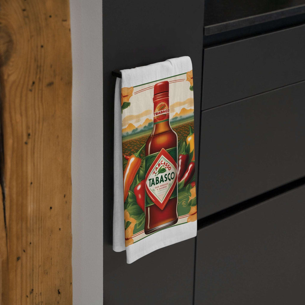 Tabasco Tango: A Spicy Symphony Tea Towel