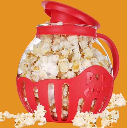 Microwave Popcorn Glass Silica gel popcorn maker for healthy snacks No oil required