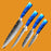 Kitchen Knife Set Exquisite blue resin handle Laser Damascus pattern Sharp Santoku Cleaver tools