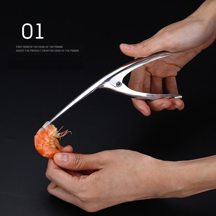 Shrimp Peeler Kitchen Appliances Portable Stainless Steel Shrimp Deveiner Lobster Practical Kitchen Supplies Fishing Knife Tools