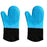 Non-Slip Silicone Oven Mitt Waterproof Heat Resistant Kitchen Gloves Long Cotton Bbq Oven Gloves