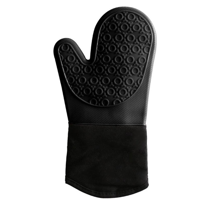 Non-Slip Silicone Oven Mitt Waterproof Heat Resistant Kitchen Gloves Long Cotton Bbq Oven Gloves