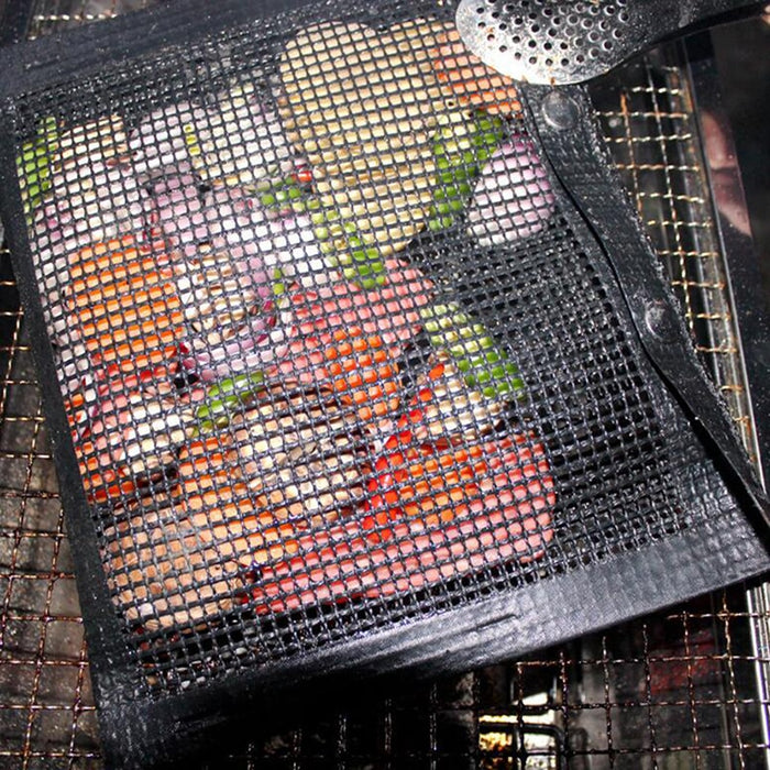 Non-stick Mesh Grilling Bag Reusable BBQ Fruit And Vegetable Meat Storage Bag Barbecue Heat Resistant Bags