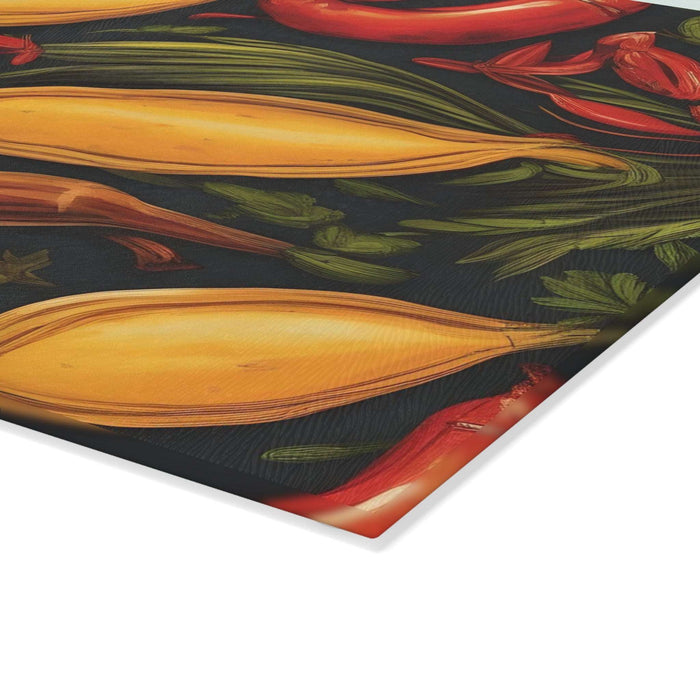 Mise En Place Glass Cutting Board - Cajun Culinary Co. Orginal Art Cajun Culinary Company