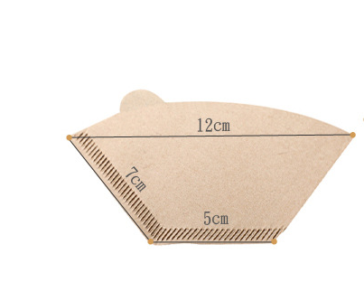 100-Piece Coffee Paper Filter Beige