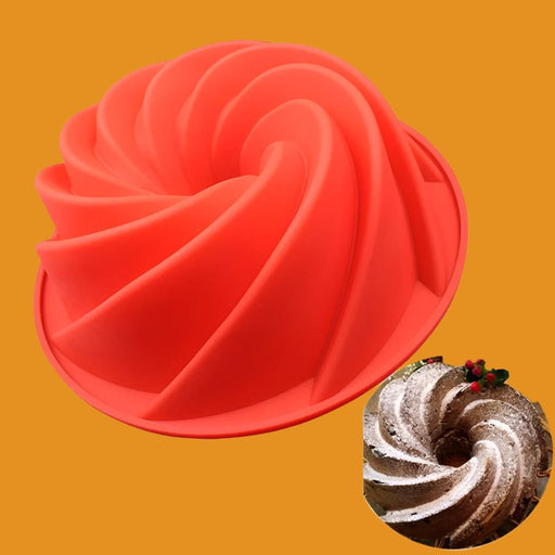 COOKNBAKE DIY Silicone Dessert Bakeware Cake Mold Maelstrom Silicone Big Cake Mold DIY Baking Tool