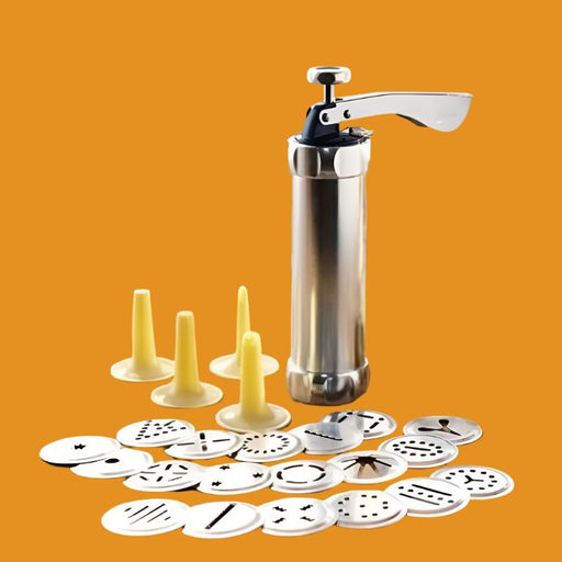 Hot Manual Cookie Press Stamps Set Baking Tools 24 In 1 With 4 Nozzles 20 Cookie Molds Biscuit Maker Cake Decorating Extruder