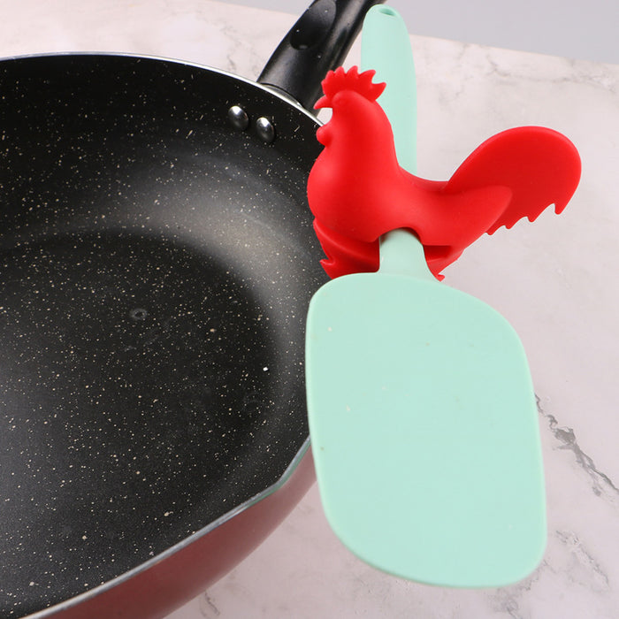 Home pot clamp creative rooster clamp kitchen baking clamp bird shaped silicone pot clamp kitchen spill proof clamp