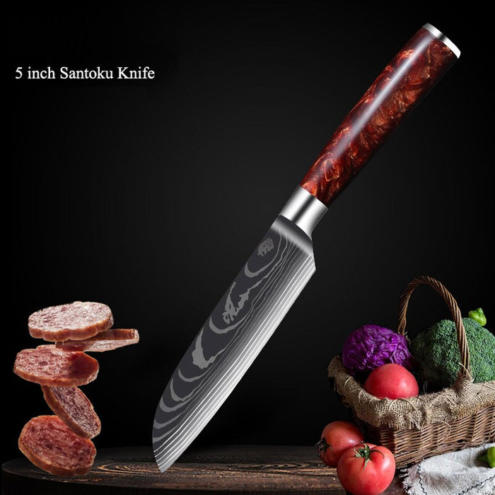 Kitchen Knives Professional Chef Knives Kitchen Knife Japanese 5CR15 440C High Carbon Stainless Steel Pattern Knife