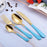 Multi-Colors Rainbow Cutlery Set Dinnerware Set Black Cutlery Kit Fork Knife Stainless Steel Silverware Home Tableware Set