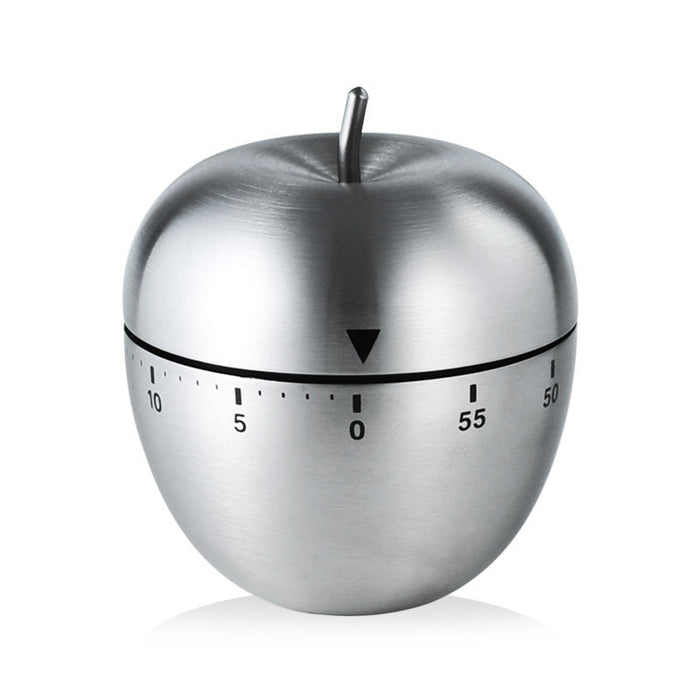 Creative Stainless Steel Kitchen Timer Egg Apple Timer Mechanical Reminder Countdown Kitchen Gadget