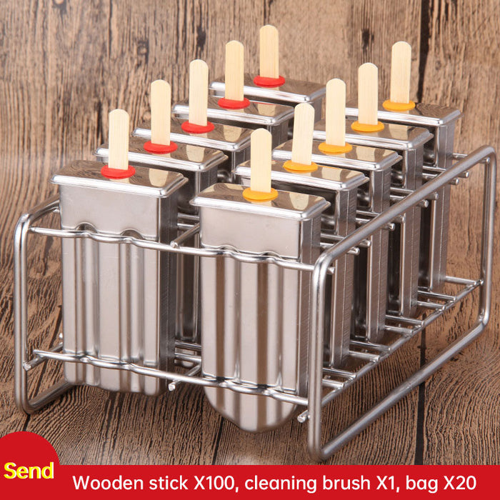 Household 304 Stainless Steel Ice Cream Mold, Stick Ice Mold, Ice Block, Ice Cream, Ice Stick, Ice Grid, Ice Stick Mold