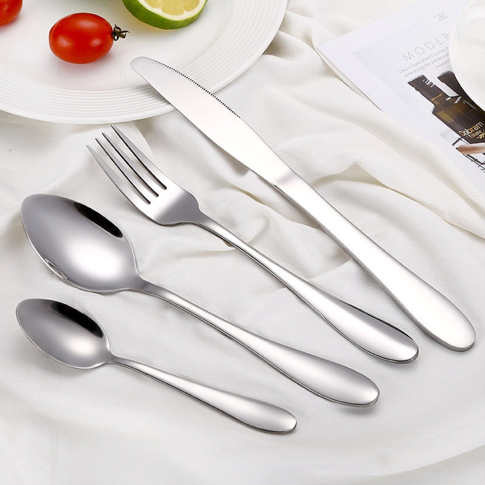 Multi-Colors Rainbow Cutlery Set Dinnerware Set Black Cutlery Kit Fork Knife Stainless Steel Silverware Home Tableware Set