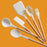 Milky White Silicone Kitchen Set Non-Stick Silicone Kitchen Utensils Cooking Spatula 10-Piece Set With Storage Bucket