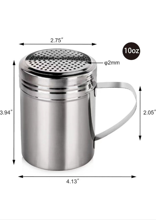 304 stainless steel powder dispenser 127 hole curved handle seasoning barbecue can kitchen supplies