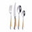 Home Tableware Cutlery Set Golden Cutlery Stainless Steel Dinnerware Set Silverware Cutlery Complete Fork Spoons Knives Set