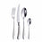 Home Tableware Cutlery Set Golden Cutlery Stainless Steel Dinnerware Set Silverware Cutlery Complete Fork Spoons Knives Set