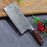 Wooden Handle Kitchen Butcher Cleaver Chef Knife 9cr18 Layers Damascus Carbon Steel