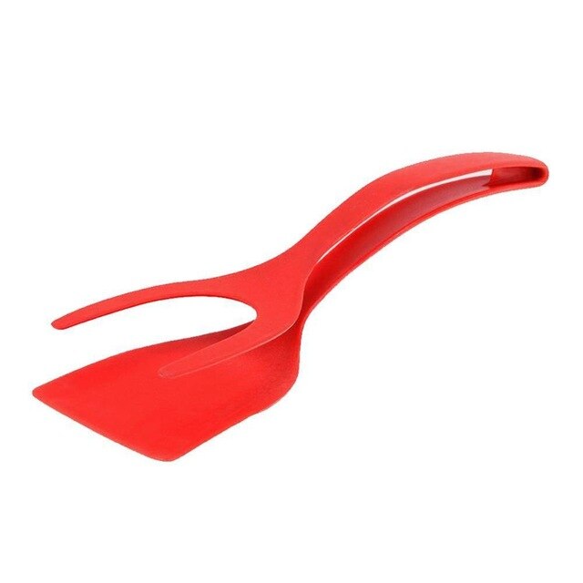 2 In 1 Grip and Flip Tongs Egg Spatula Tongs Clamp Pancake Fried Egg French Toast Omelet Overturned Turner Kitchen Accessories