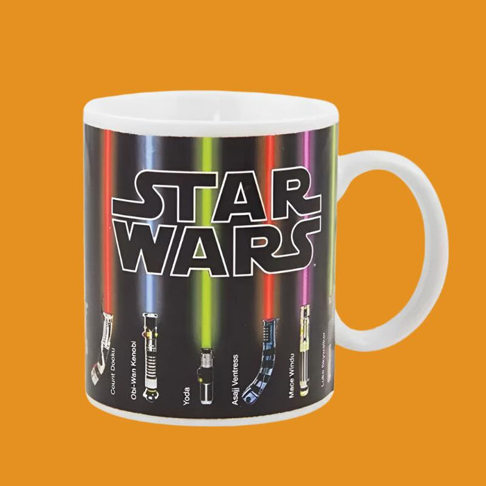 Star war color changing coffee mugs Lightsaber ceramic cups and mugs magic mark drinkware