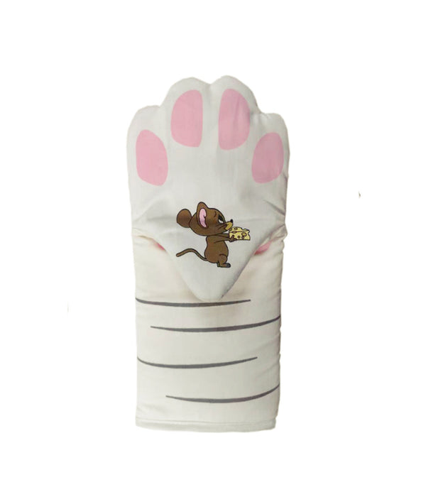 Pure Cotton Cute Cat Oven Gloves Cat Claw Insulation Gloves Baking Insulation Microwave Oven Heat Resistant Gloves