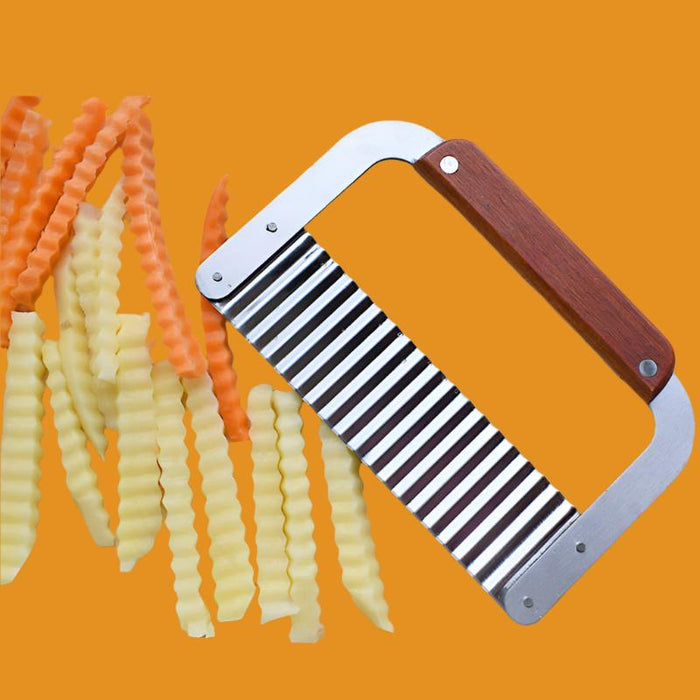 Kitchen Tools Stainless Steel Wave Knife Corrugated French Fries Cut Potato Shreds Multifunctional Vegetable Cutter