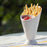 Kitchen Serving Tool Snack Cone Stand + Dip Holder For Chips Finger Food Sauce White Fries Dip and Cone Cup Snack Holder Serving