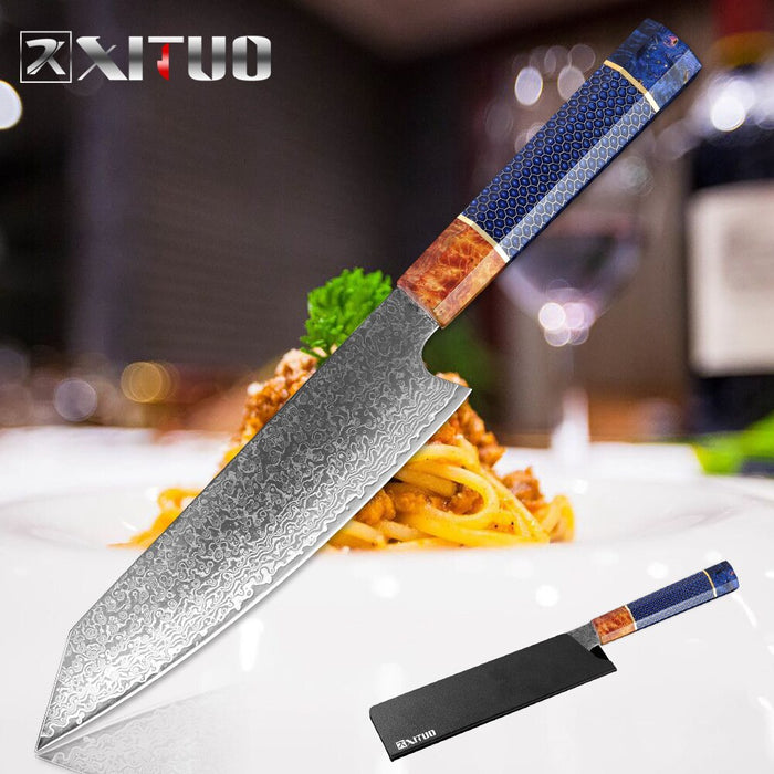 XITUO Damascus Steel 67-layer Japanese Chef Knife 8 Inch Kiritsuke gyuto Fashion High-grade Sharp Meat Cleaver Kitchen tools